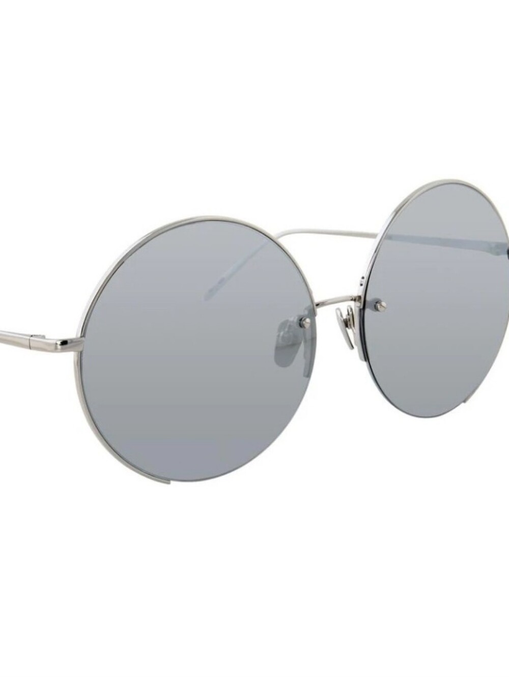 Linda Farrow Round Metal Sunglasses with Silver Mirrored Lenses/NWOB